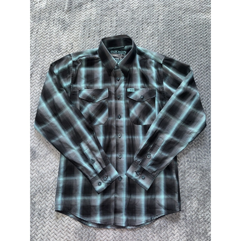 Dixxon Flannel Co. Men's The Diamond Flannel  Jacket Shirt Blue Plaid Size Xs